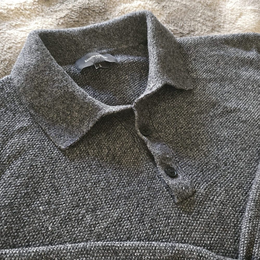 Banana Republic Charcoal Knit Sweater